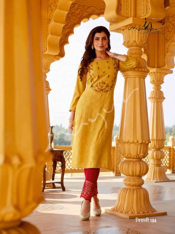 Mayur Nirali Designer Ethnic Wear Rayon Latest Kurti Collection